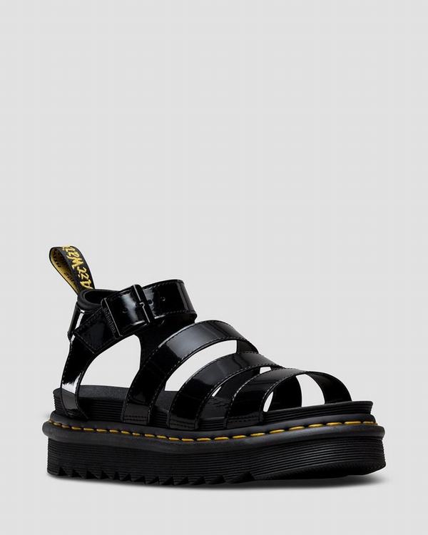 Dr Martens Dámské Sandály Blaire Patent Černé, CZ-034975